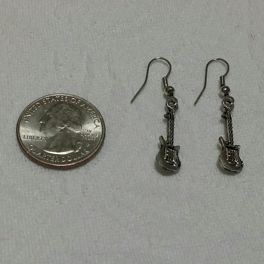 Small Guitar Earrings